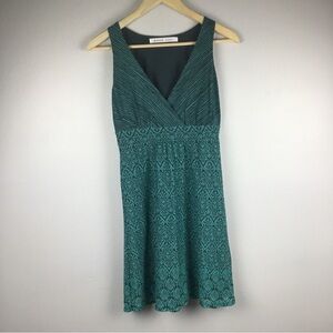 Athleta Women’s Green Gray Las Palmas Surplice V-Neck Lined Sleeveless Dress XS